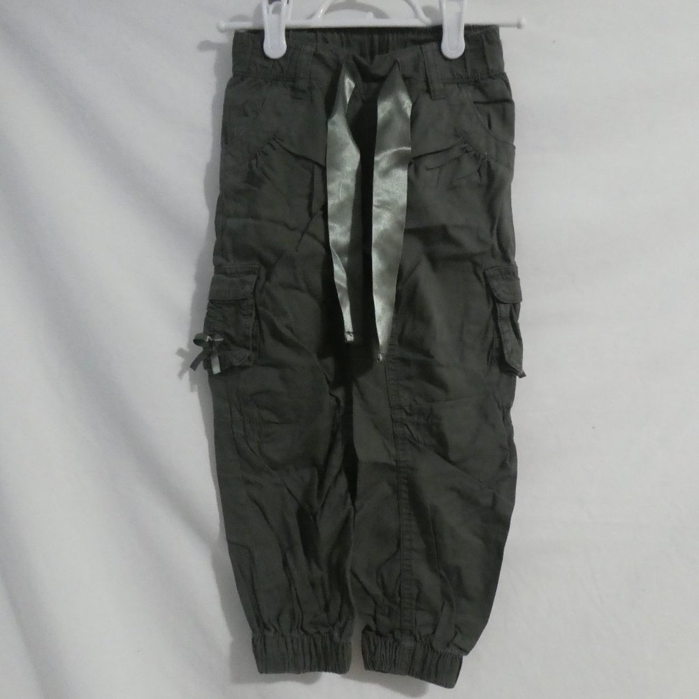 H&M | 3-4 years | Olive Joggers | Ribbon Tie and Stretchy Waistband | NWOT